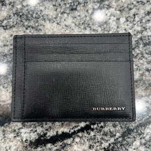 Burberry Black Textured Card Holder